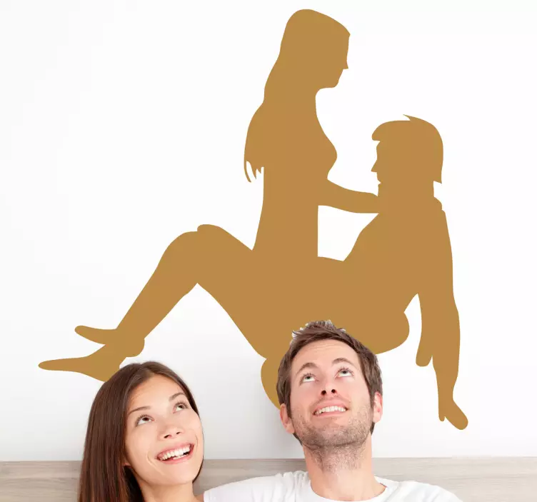 Sexual Position Silhouette Sticker - TenStickers