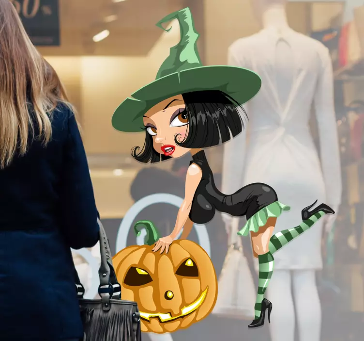 Sexy Halloween Witch Sticker - TenStickers