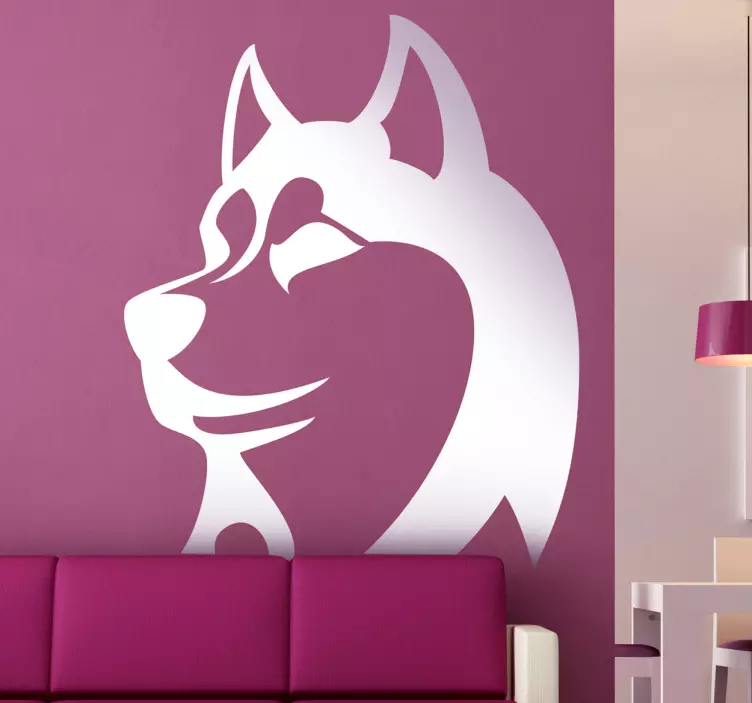 Husey Silhouette Wall Sticker - TenStickers