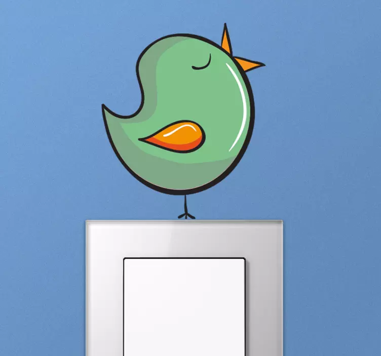 Singing bird light switch sticker - TenStickers