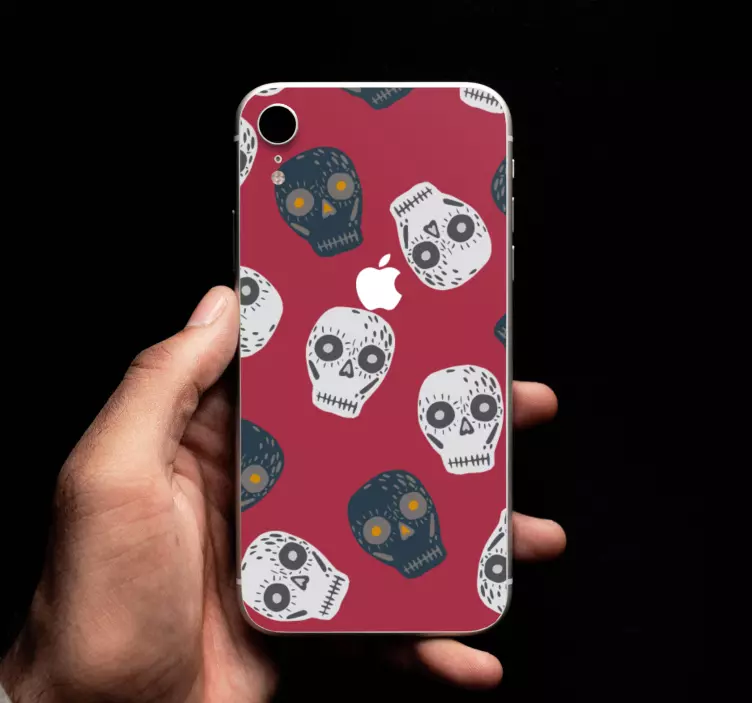Skull Emblem iPhone sticker - TenStickers
