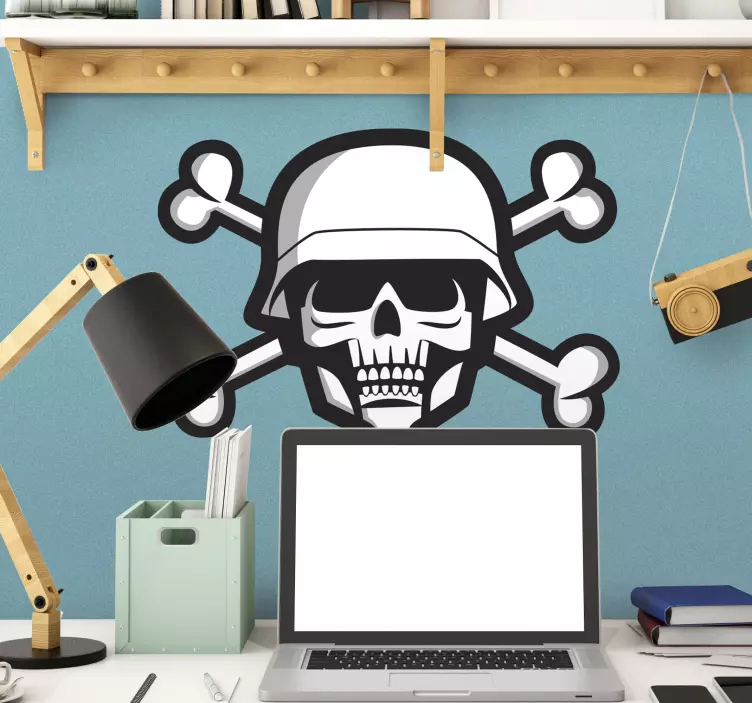 Skull Military Sticker - TenStickers