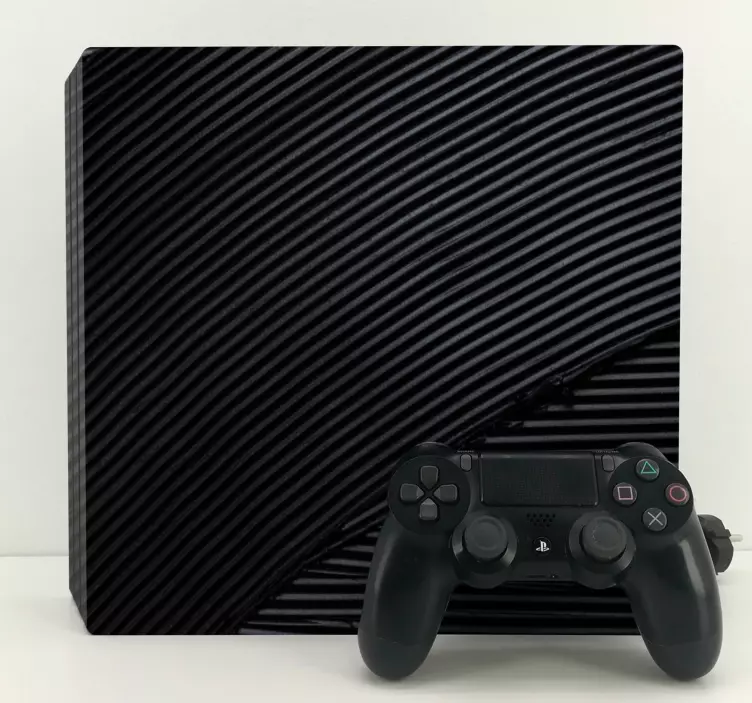 Sleek black  texture PS4 skin - TenStickers