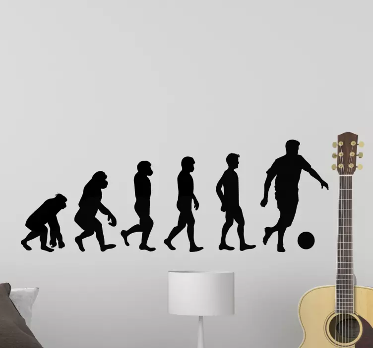 Soccer Evolution football wall sticker - TenStickers