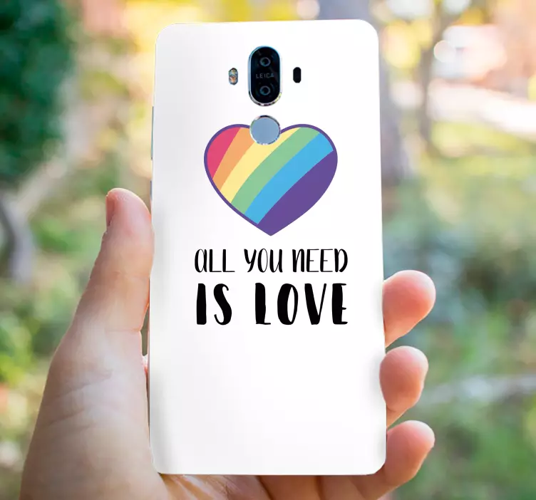 Social lgbt love symbol huawei sticker - TenStickers