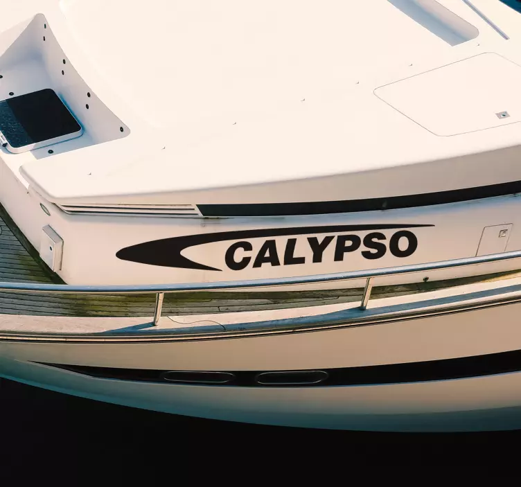 Sports boat name nautical decal - TenStickers