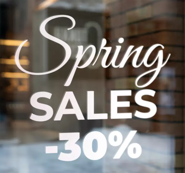 Spring sales promotion window decal - TenStickers