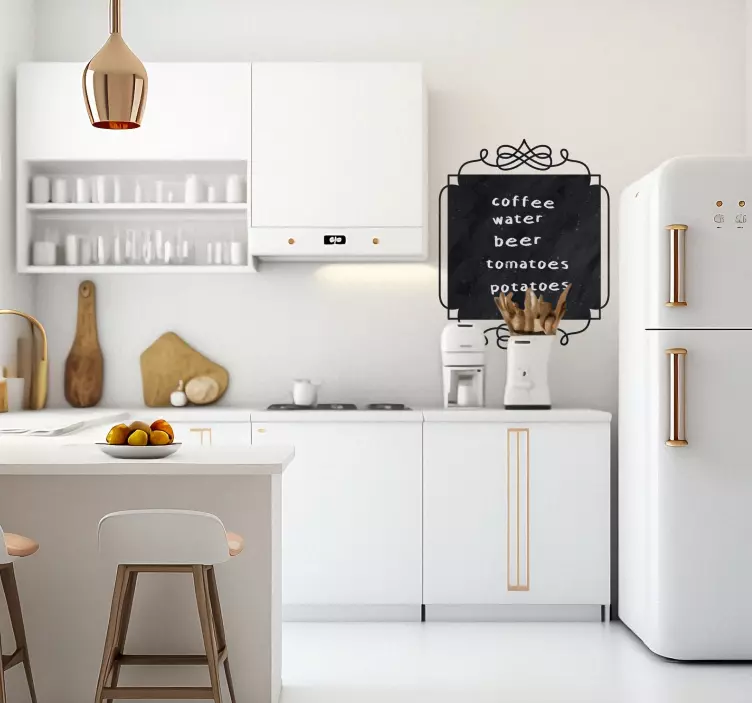 Square Blackboard vintage wall decal - TenStickers