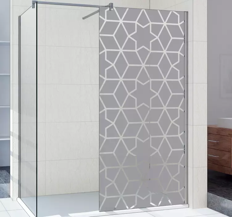 Star Patterned Shower Sticker - TenStickers