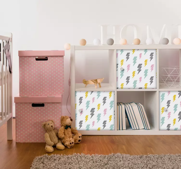 Lightning bolt sticker for furniture - TenStickers