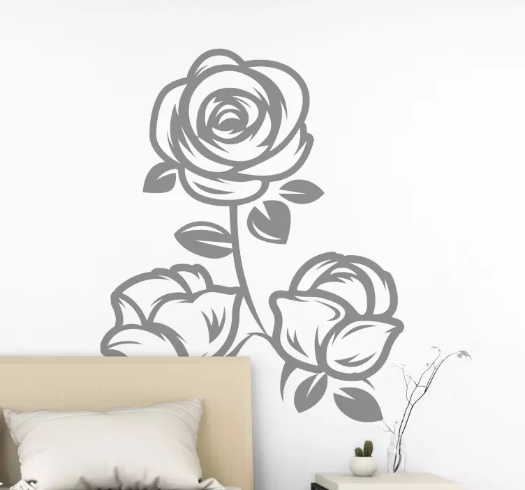 Stylish Floral Arrangement flower wall sticker - TenStickers