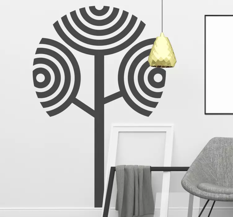 Stylized Circular Tree Location sticker - TenStickers