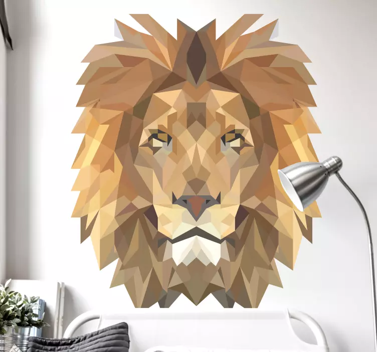 Stylized Lion Portrait animal sticker - TenStickers