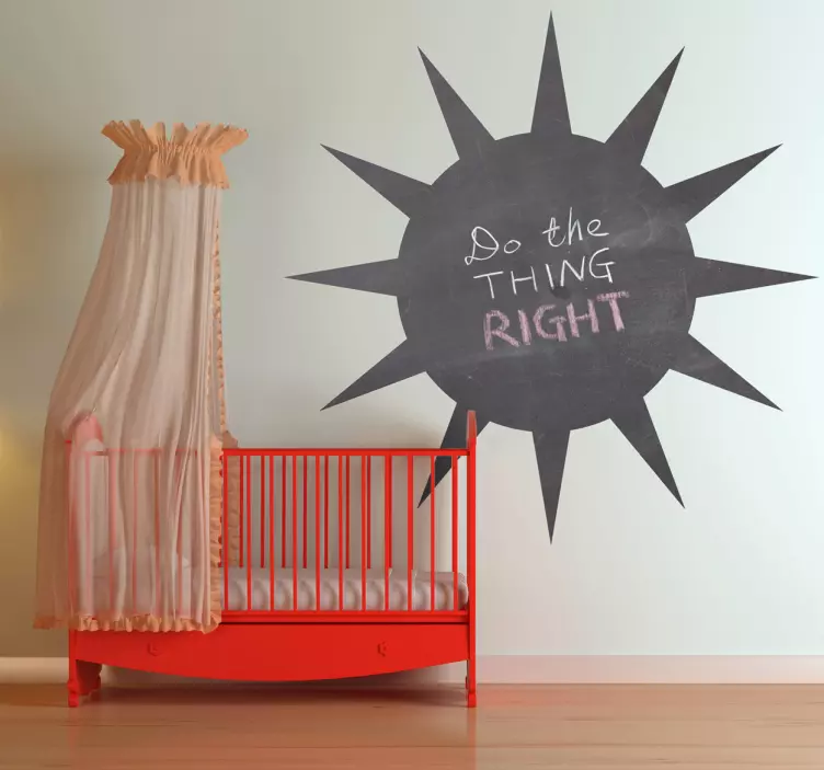 Sun Silhouette Blackboard Sticker - TenStickers