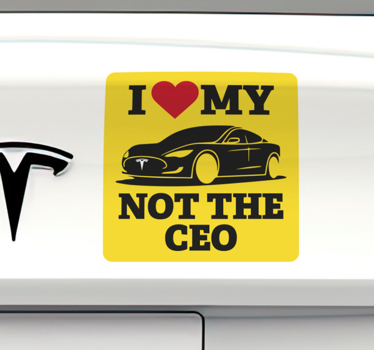 "Tesla Elon Musk" car sticker - TenStickers