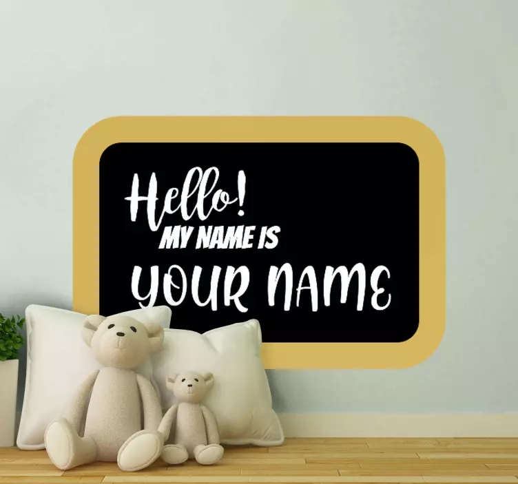 Text sticker personalized welcome board - TenStickers