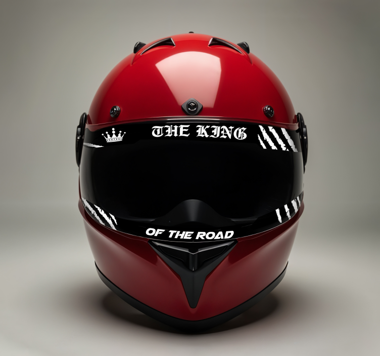 The king visor motorcycle sticker - TenStickers