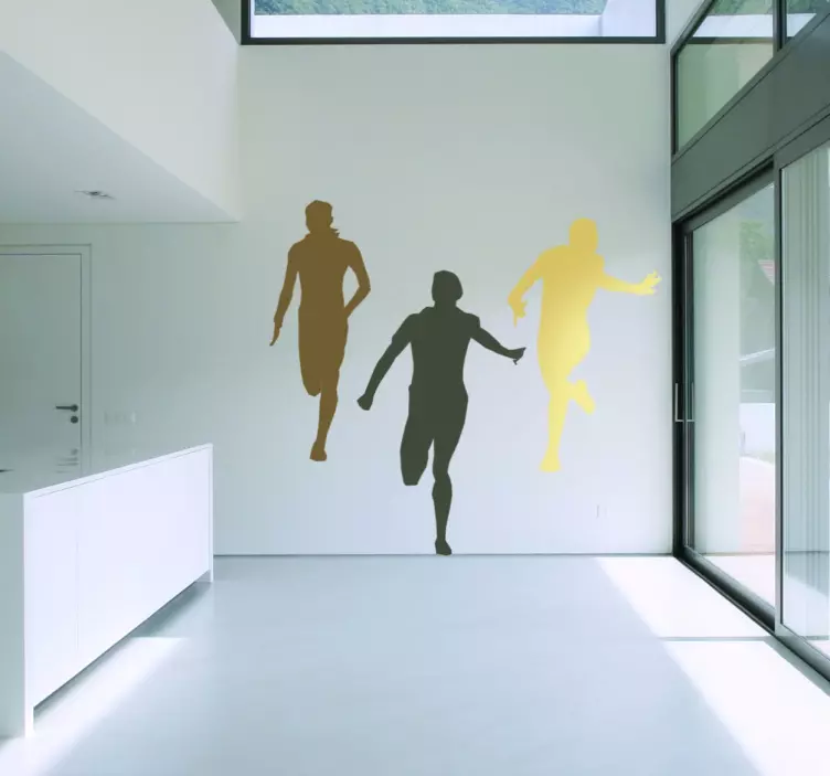 Three Runners Sticker - TenStickers