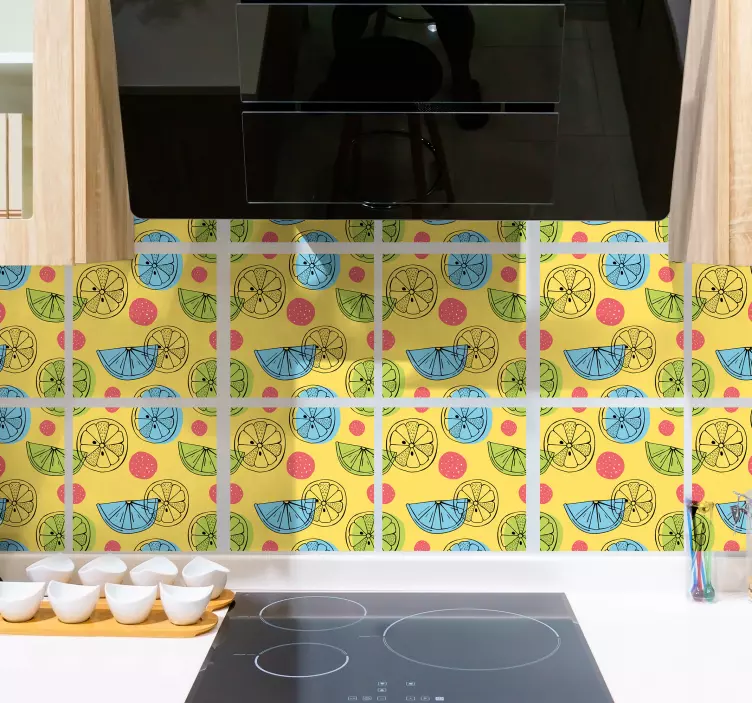Tile sticker fruit pattern tiles - TenStickers