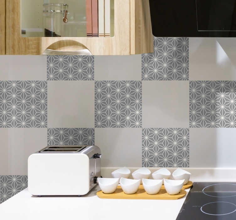 Tile sticker geometric shape tiles - TenStickers