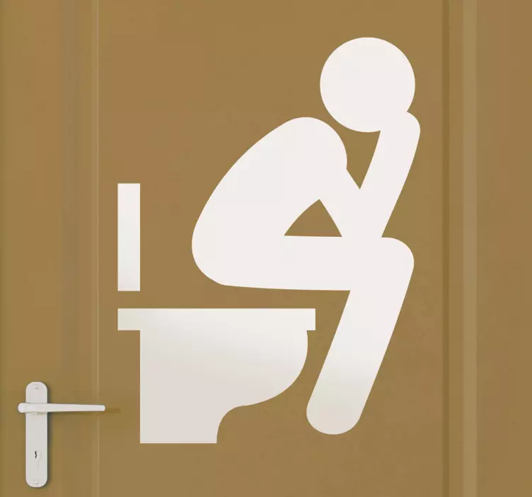 Toilet Icon door vinyl sticker - TenStickers