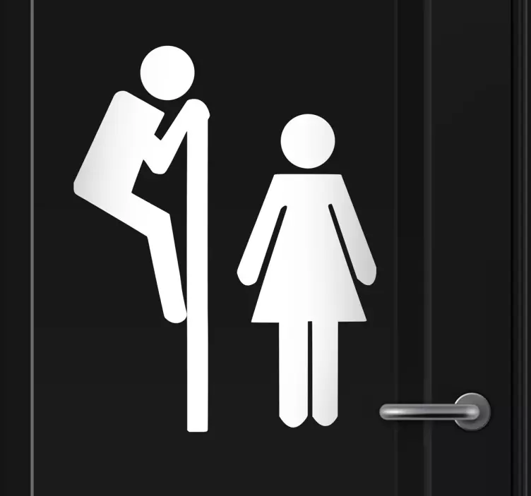 Toilet Peek Bathroom Sticker - TenStickers
