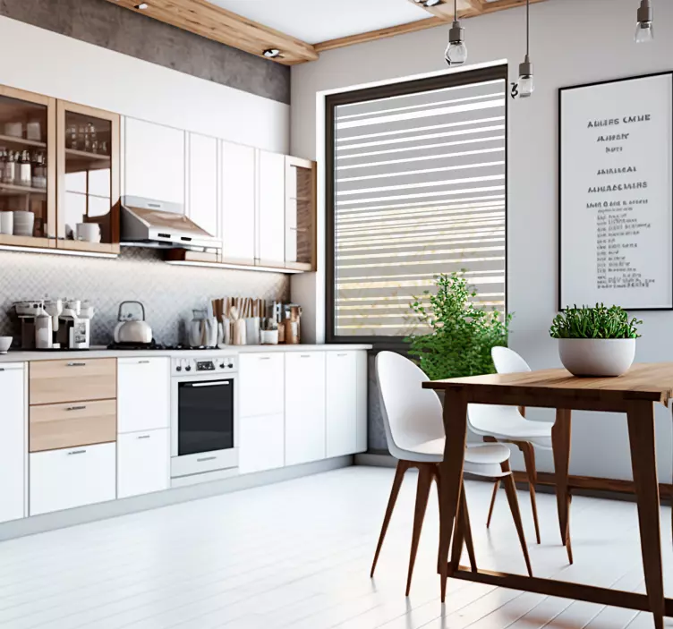 Translucent lines window decal - TenStickers