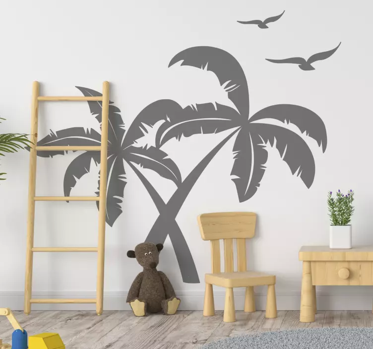 Tropical Palm Tree Wall Sticker - TenStickers