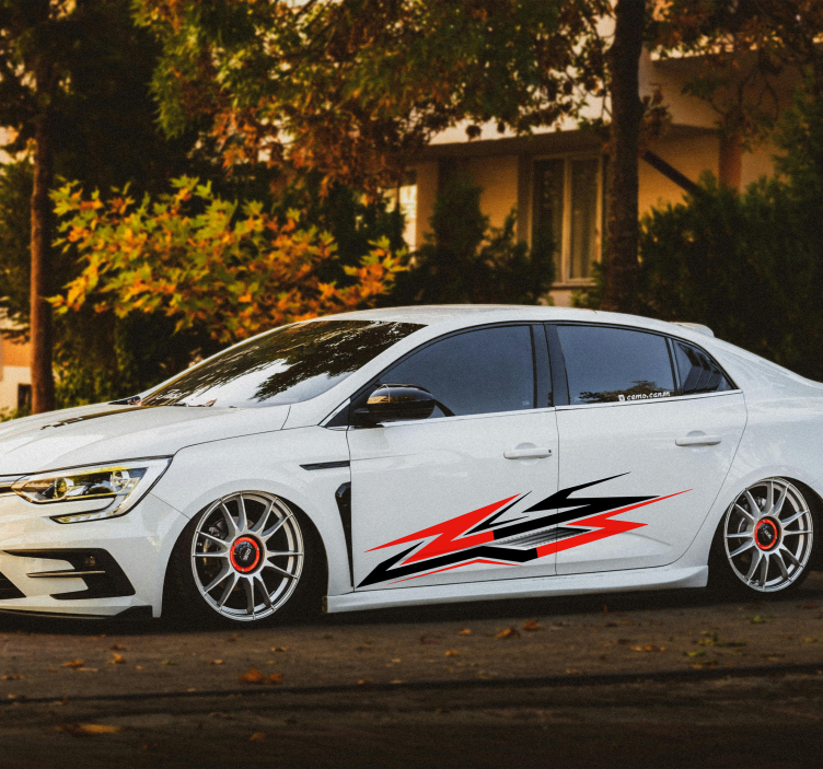 Two-tone racing car sticker - TenStickers