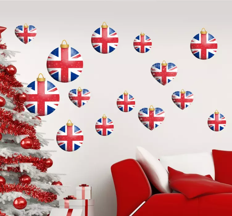Union Jack Baubles Decorative Decals - TenStickers