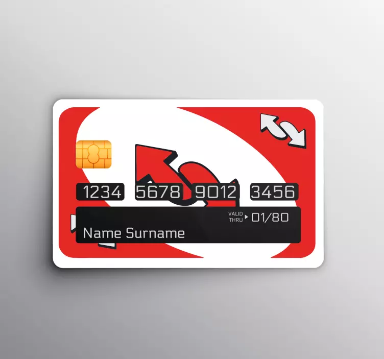 UNO red card game credit card sticker - TenStickers