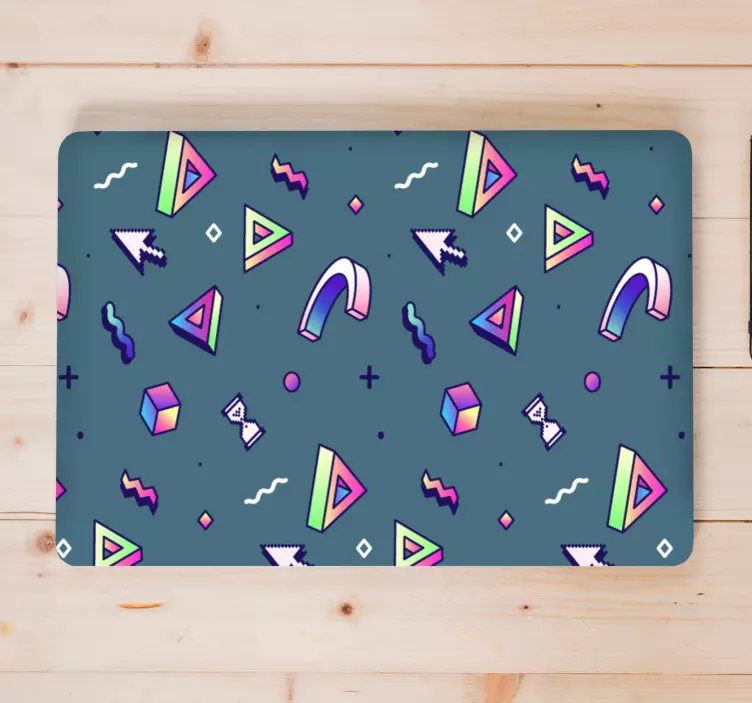 Vibrant Geometric Motifs laptop skin - TenStickers