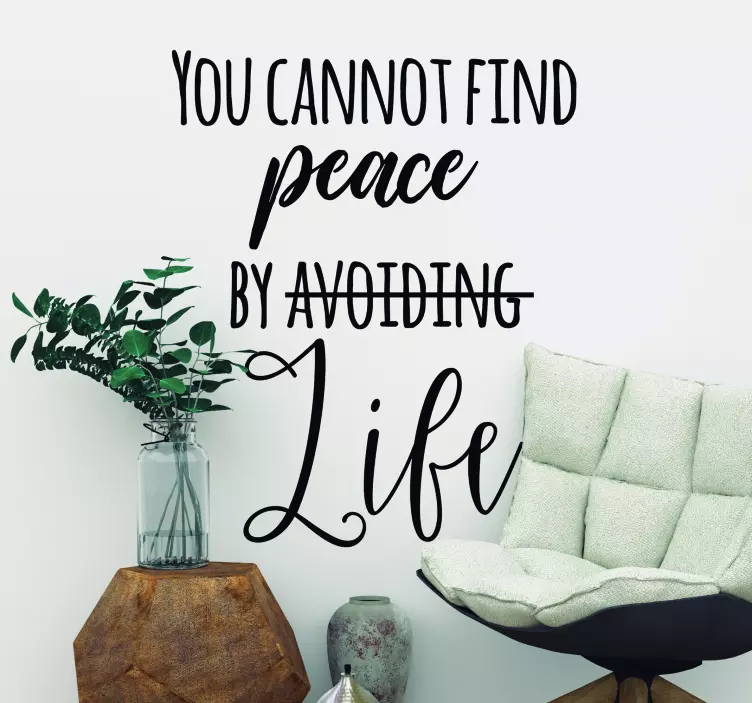 Virginia Woolf Peace Living Room Wall Decor - TenStickers