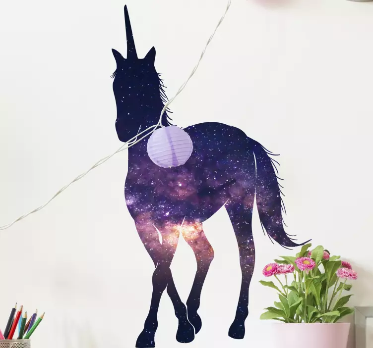 Wall sticker galactic unicorn silhouette - TenStickers