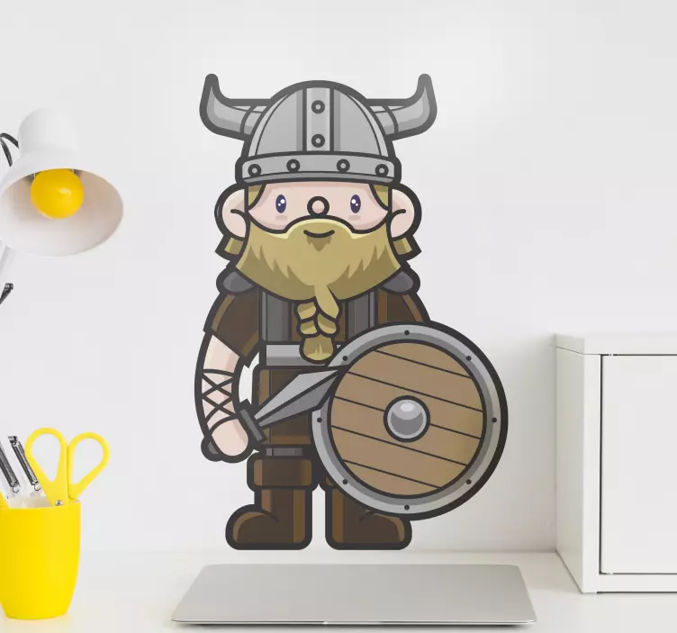 Wall sticker norse fighter figure - TenStickers