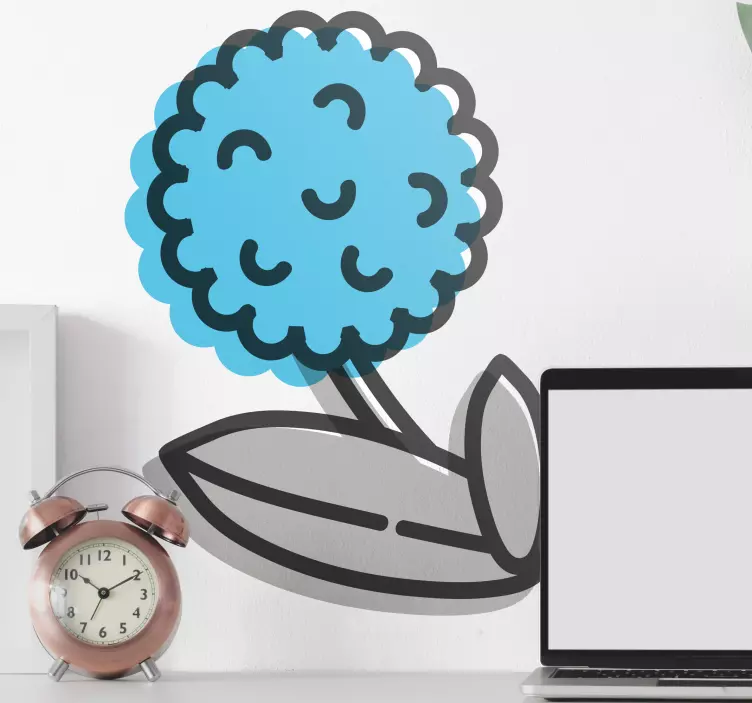 Wall sticker playful floral design - TenStickers