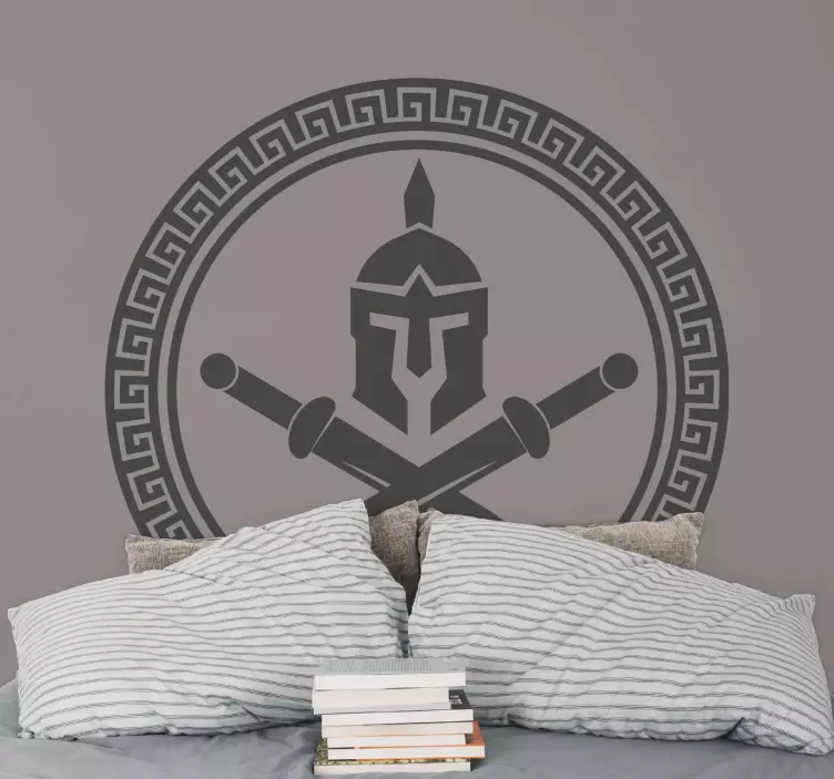 Wall sticker spartan helmet emblem - TenStickers