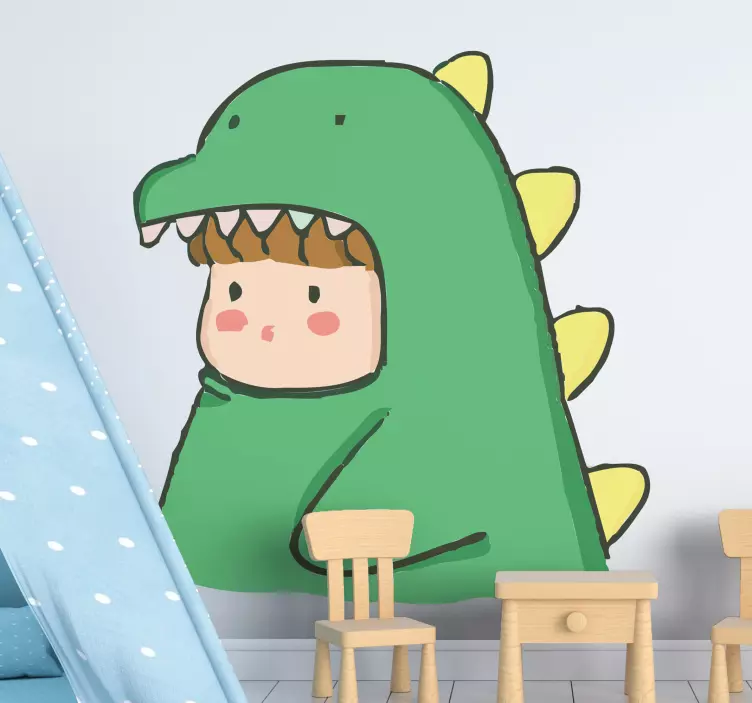 Wall stickers for kid child in dinosaur costume - TenStickers