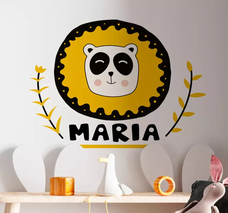 Wall stickers for kid customizable panda art - TenStickers