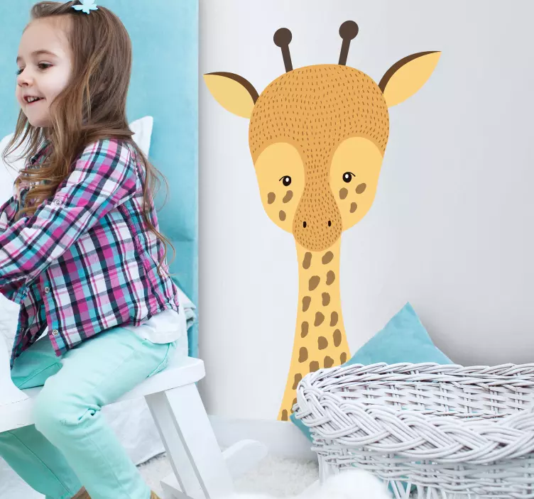 Wall stickers for kid cute giraffe face - TenStickers