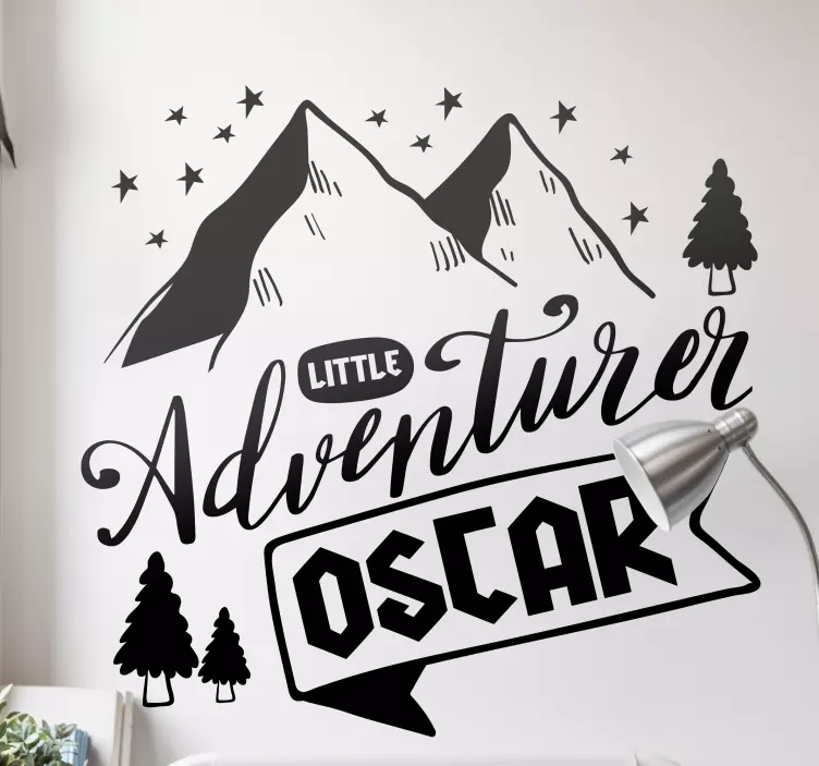 Wall stickers for kid mountain adventure scene - TenStickers