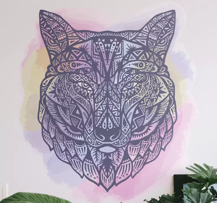 Watercolor love wild animal decal - TenStickers