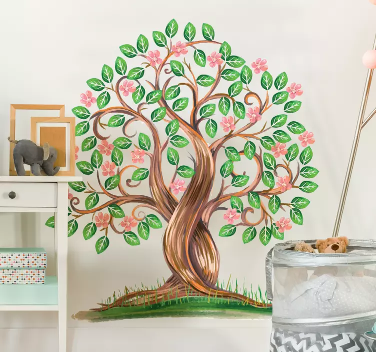 Watercolour Tree Wall Sticker - TenStickers