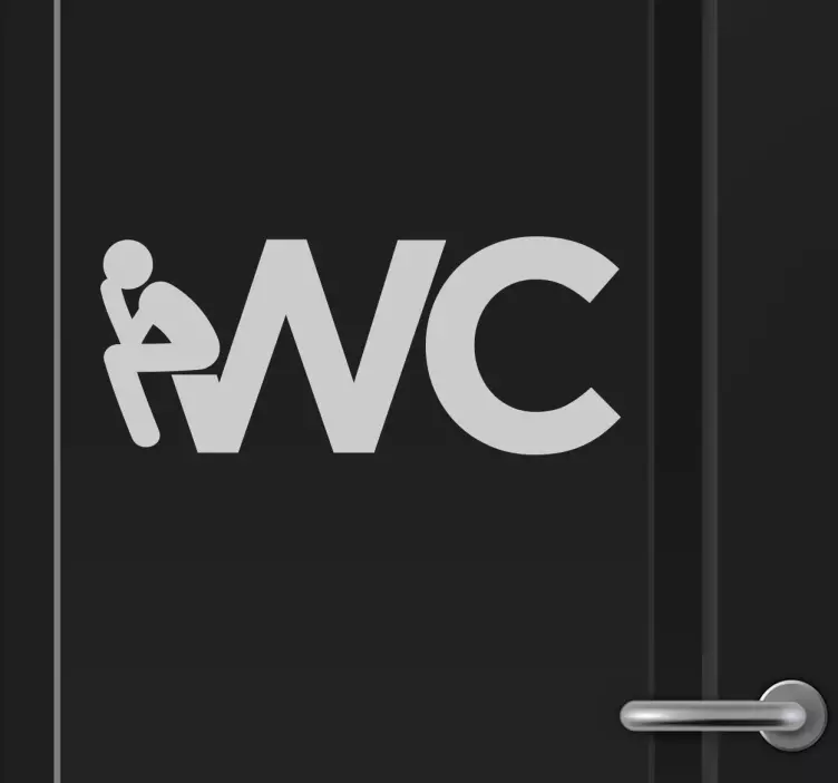 WC Bathroom t icon sticker - TenStickers