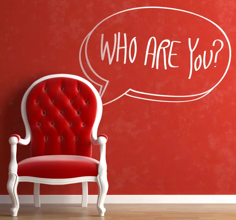 Who Are You? Comic Wall Sticker - TenStickers