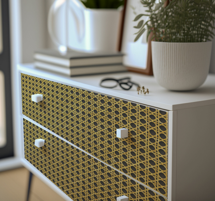 Wicker holes  furniture sticker - TenStickers