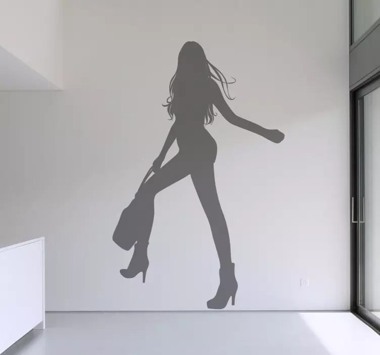 Woman Posing Silhouette Sticker - TenStickers