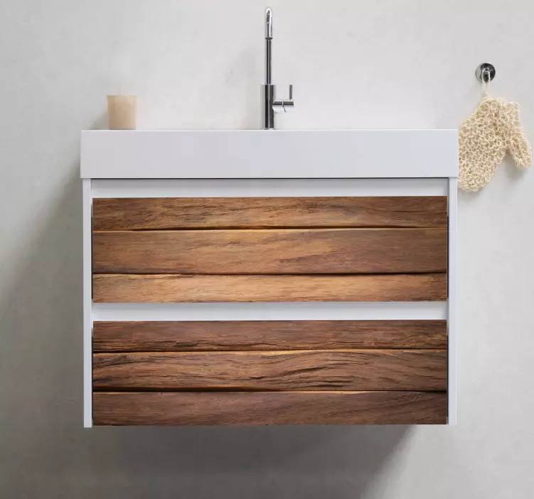 Wooden plank surface furniture sticker - TenStickers