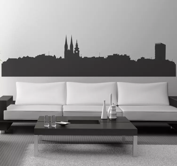 Zagreb Skyline Decal - TenStickers