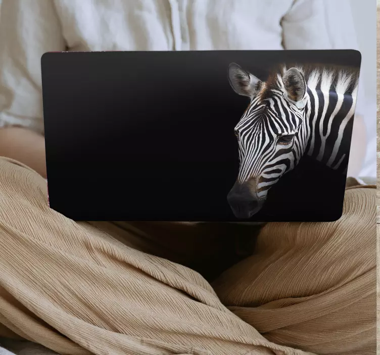 Zebra Head Illustration laptop skin - TenStickers
